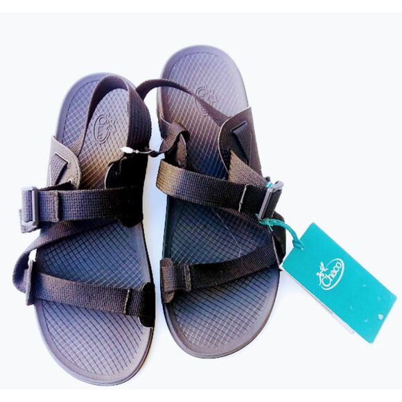 Chaco's Woman 8 Lowdown Sandal Black Lightweight Low Profile Z Strap Black - Picture 1 of 8